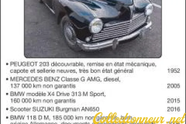 Vente aux enchères PEUGEOT 203