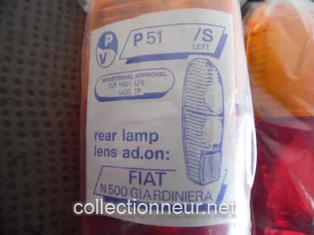 CABOCHONS FEUX ARRIERE FIAT 500 GIARDINIERA